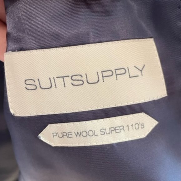 SUITSUPPLY suit, Vitale Barberis Canonico black pure wool super euro size 42 - Picture 5 of 13